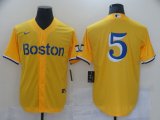 Nike Boston Red Sox #5 Enrique Hernandez Yellow majestic baseball jerseys-BD