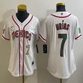 Youth 2023 World Cup Mexico #7 Julio Urias white majestic baseball jerseys 03