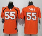 Women Nike Broncos #55 Bradley Chubb orange Color Rush Limited Jersey