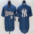 Nike New York Yankees blank blue majestic baseball jerseys big logo -BD