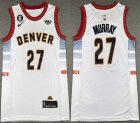 Nike Denver Nuggets #27 Jamal Murray white nba Jerseys city version-XD