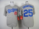 Los Angeles Dodgers CRAWFORD 25 gray mlb jerseys