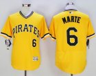 2016 Pittsburgh Pirates Starling Marte 6# yellow Flexbase Authentic Collection Jersey