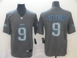 Nike Lions #9 Matthew Stafford gray fashion Color Rush Limited Jerseys