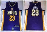 Nike new orleans pelicans Anthony Davis 23 purple NBA basketball jersey