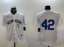 Nike New York Yankees #42 Rivera White fashion majestic baseball Jerseys-BD 01