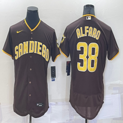 Nike San Diego Padres #38 Alfaro brown Flexbase Authentic Collection Jersey-BD