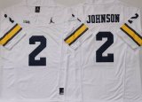 Michigan Wolverines White #2 Will Johnson white college football jerseys-PNS