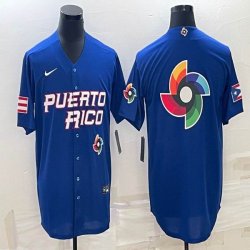 Puerto Rico Baseball blank 2023 World Baseball Classic Replica Player Jersey 07