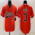 Nike Houston Astros #3 Jeremy Pena orange majestic baseball jerseys Joint name -BD 01