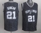 Adidas San Antonio Spurs DUNCAN 21# black Leopard color NBA Jerseys