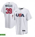 2023 World Cup #39 Mikolas white USA majestic baseball jerseys