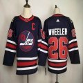 Adidas Winnipeg Jets Jersey #26 Blake Wheeler blue hockey jersey-FH