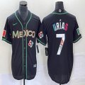 2023 World Cup Mexico #7 Julio Urias black majestic baseball jerseys 194