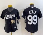 Youth Los Angeles Dodgers #99 Kelly Nike black majestic baseball Jersey-BD 03