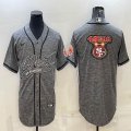 Nike San Francisco 49ers blank Hemp grey baseball jerseys Joint name-BD 01