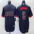 Nike Cincinnati Reds #8 Joe Morgan black majestic baseball jerseys Joint name-BD