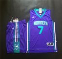 Charlotte Hornets #17 Jeremy Lin purple adidas nba suits