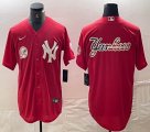 Nike New York Yankees blank red MLB baseball Jersey Joint name big logo -BD 08