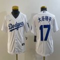 Youth Los Angeles Dodgers #17 Shohei Ohtani Nike white baseball Jersey -BD 02