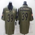 Nike Pittsburgh Steelers #39 Minkah Fitzpatrick green 2021 Salute to Service Limited Jersey