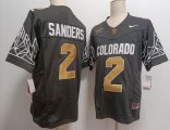 Retro Brand Colorado #2 Shedeur Sanders black college football jerseys-XST