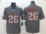 Nike New York Giants #26 Saquon Barkley gray fashion NFL Color Rush Limited Jerse