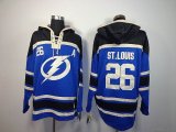 Tampa Bay Lightning 26# st.louis Dark blue nhl Hooded Sweatshi