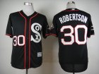 2015 Chicago White Sox #30 David Robertson black mlb baseball jersey