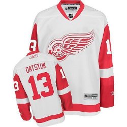 NHL Detroit Red Wings #13 Pavel Datsyuk Road White Jersey