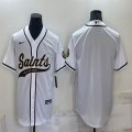 Nike New Orleans Saints blank white baseball jerseys Joint name-BD