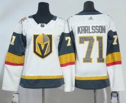 Women Adidas Vegas Golden Knights #71 William Karlsson white hockey Jersey