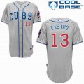 Chicago Cubs CASTRO #13 gray mlb jerseys