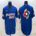 Puerto Rico Baseball blank 2023 World Baseball Classic Replica Player Jersey 06