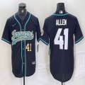 Jacksonville Jaguars #41 Josh Allen black baseball jerseys Joint name-BD 01