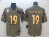 Pittsburgh Steelers #19 JuJu Smith-Schuster green gold Nike Camo 2019 Salute to Service Limited Jersey