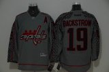 Washington Capitals #19 Nicklas Backstrom Charcoal Cross Check Fashion Stitched hockey Jersey