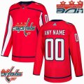 Custom Adidas Washington Capitals red hockey Champion version