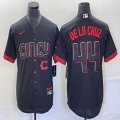 Nike Cincinnati Reds #44 Elly De La Cruz black majestic baseball jerseys -BD 06