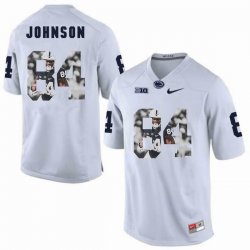 Custom Penn State #84 Juwan Johnson white fashion college football jersey