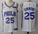 Nike Philadelphia 76ers #25 Ben Simmons white nba basketbal Jersey