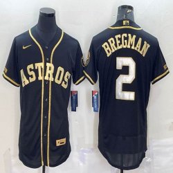 Nike Houston Astros #2 Alex Bregman black Flexbase Authentic Collection Jersey