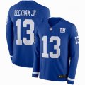 New York Giants #13 Odell Beckham Jr blue Color Rush Limited Jersey long sleeves