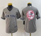 Youth Nike New York Yankees gray MLB baseball Jersey -BD 08