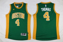 Boston Celtics 4 Lsaiah Thomas green gold basketball jerseys