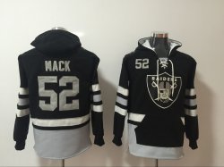 Oakland Raiders 52 Khalil Mack black nfl Hooded Sweatshirt