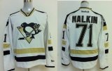 reebok NHL Pittsburgh Penguins #71 E.Malkin White hockey Jersey