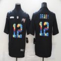 Nike Tampa Bay Buccaneers #12 Tom Brady black Color Rush Limited jersey Rainbow version