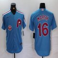 Nike Philadelphia Phillies #16 Brandon Marsh skyblue throwback majestaic baseball jersey 01