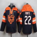 Custom Chicago Bears #22 Forte blue orange nfl Hooded Sweatshirt